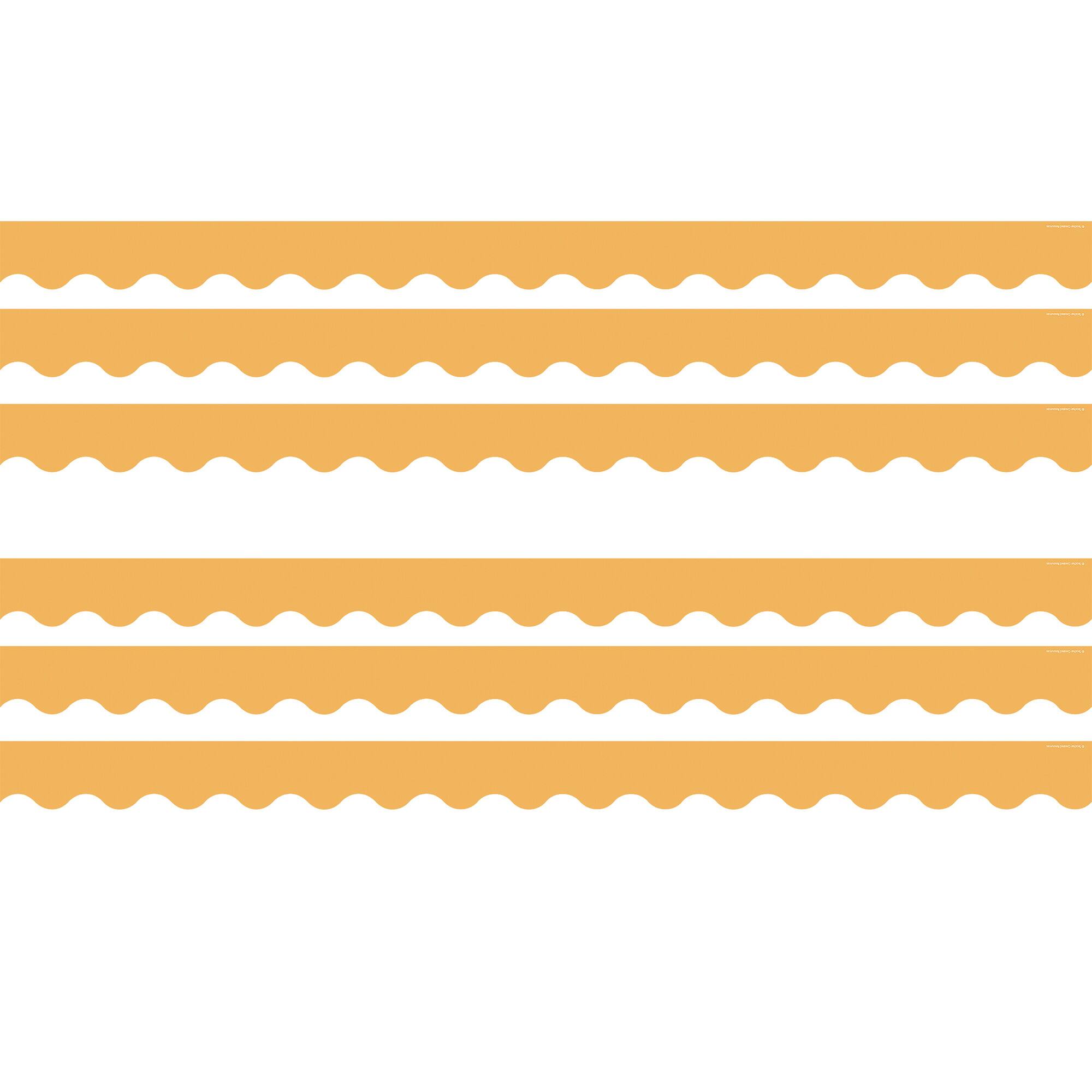 Teacher Created Resources® Golden Sun Scalloped Border Trim, 6 Packs of 12